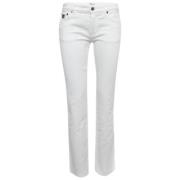 Valentino Vintage Pre-owned Denim jeans White, Dam