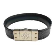 Louis Vuitton Vintage Pre-owned Laeder armband Black, Herr