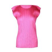 Issey Miyake Pre-owned Pre-owned Polyester toppar Pink, Dam