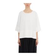 NÜ Denmark Bomull Crew Neck Blus White, Dam