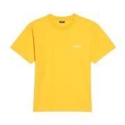 Jacquemus Surrealistiskt Logotyptryck Klassisk T-shirt Yellow, Dam