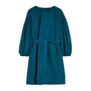 Max Mara Weekend Elegant Blå Oversized Boatneck Klänning Green, Dam