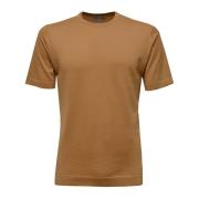 John Smedley Sea Island Kamel Bomull T-shirt Brown, Herr