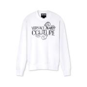 Versace Jeans Couture Vit Barockmönstrad Sweatshirt White, Herr
