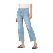 Cambio Cropped Jeans Blue, Dam