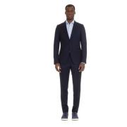 Ermenegildo Zegna Blå Slim Fit 2-Knapp Klänning Blue, Herr