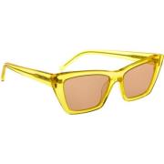 Saint Laurent Ikoniska Mica Solglasögon för Kvinnor Yellow, Dam