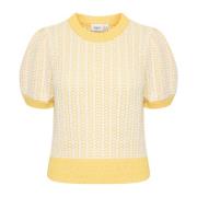 Saint Tropez Estellesz Pullover Stickad Yarrow Multicolor, Dam