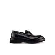 Santoni Svarta läder herrloafers Black, Herr