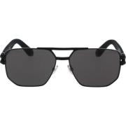 Philipp Plein Stiliga solglasögon med enhetliga linser Black, Herr