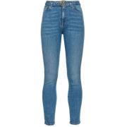 Pinko Cropped Jeans Blue, Dam