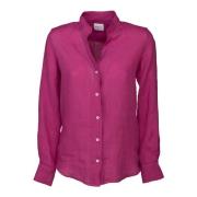 Bagutta Linne skjorta med koreansk krage Pink, Dam