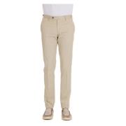 PT Torino Stretch Bomull Siden Byxor Beige, Herr