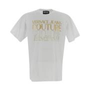 Versace Jeans Couture Bomull Logo T-shirt White, Herr