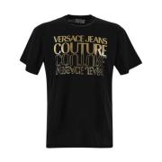 Versace Jeans Couture Logo Bomull T-shirt Black, Herr