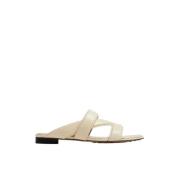 Bottega Veneta Vintage Pre-owned Laeder sandaler Beige, Dam