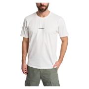 C.p. Company Vit kortärmad bomullst-shirt White, Herr