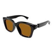Alexander McQueen Black/Brown Sunglasses Black, Herr