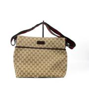 Gucci Vintage Pre-owned Canvas gucci-vskor Beige, Dam