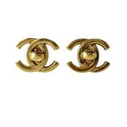 Chanel Vintage Pre-owned Guld rhngen Yellow, Dam