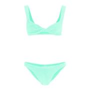 Hunza G Twisted Chest Bikini Set Green, Dam