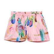G.Kero Blommig Shorts i Rosa Multicolor, Dam