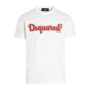 Dsquared2 Normal Passform Vit T-shirt White, Herr