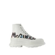 Alexander McQueen Canvas Vita Platform Sneakers Multicolore White, Her...
