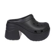Crocs Svarta klack sandaler med platå framfoto Black, Dam