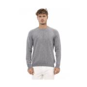 Alpha Studio Crewneck Sweater i Grå Gray, Herr