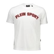 Plein Sport Vit T-shirt med tryck White, Herr