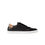 Burberry Vintage Stil Svarta Sneakers Black, Herr