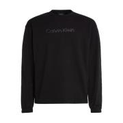 Calvin Klein Svart bomullströja för män Black, Herr