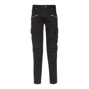 Balmain Bomulls cargobyxor Black, Herr