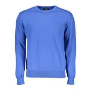 La Martina Round-neck Knitwear Blue, Herr