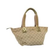 Gucci Vintage Pre-owned Canvas handvskor Beige, Dam