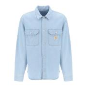 Carhartt Wip Denim Jackets Blue, Herr