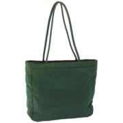 Prada Vintage Pre-owned Tyg totevskor Green, Dam