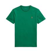 Ralph Lauren Custom Slim Fit Bomull T-shirt Green, Herr