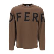 Salvatore Ferragamo Long Sleeve Tops Brown, Herr