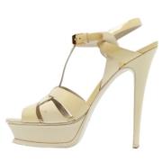 Yves Saint Laurent Vintage Pre-owned Laeder sandaler Beige, Dam