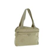 Prada Vintage Pre-owned Nylon prada-vskor Beige, Dam