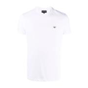 Emporio Armani Bomull Stretch Logo T-shirt White, Herr