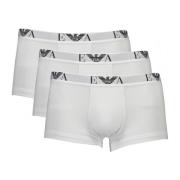 Emporio Armani Vit Bomull Underkläder Trunks White, Herr