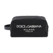 Dolce & Gabbana Gummi Logo Beauty Case Black, Herr