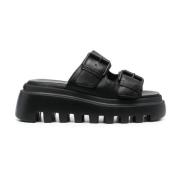 Vic Matié Flat Sandals Black, Dam