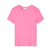 American Vintage Klassisk Rundhalsad T-shirt Pink, Dam