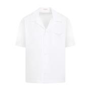 Valentino Vit kortärmad skjorta White, Herr