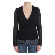 Ermanno Scervino V-neck Knitwear Black, Dam