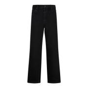 Balenciaga Pitch Black Ankelklippta Jeans Black, Dam